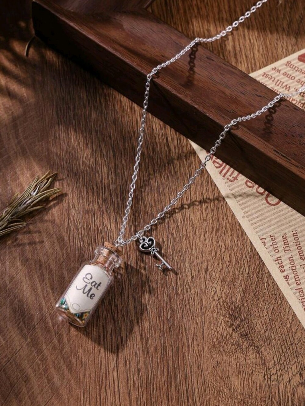 🍄Alice In Wonderland His & Hers Couples Necklace Set🍄 - Picture 2 of 5